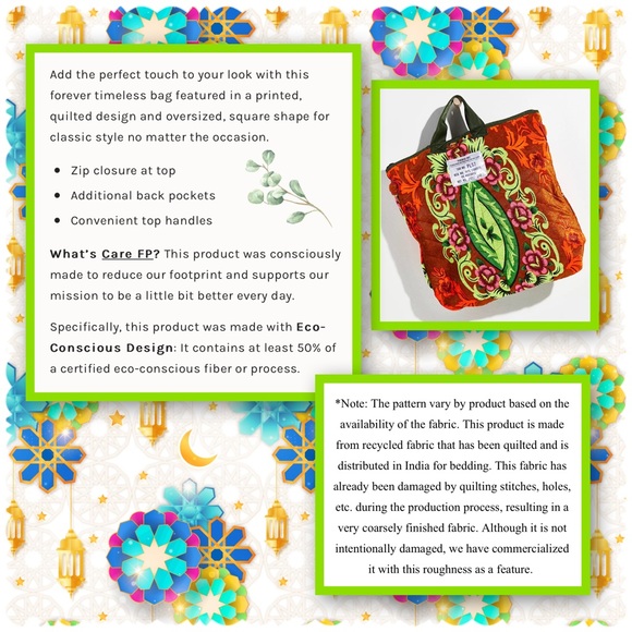 Free People Pueblo Inc. “Mao Helmet” Tote Bag - Picture 2 of 7